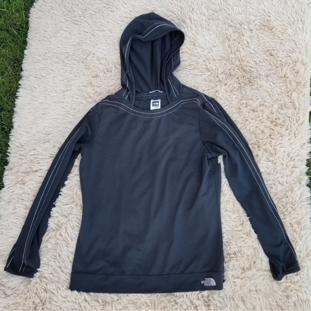 3X$25 THE NORTH FACE Women's Black Polyester Pullover Hoodie Sweatshirt Medium